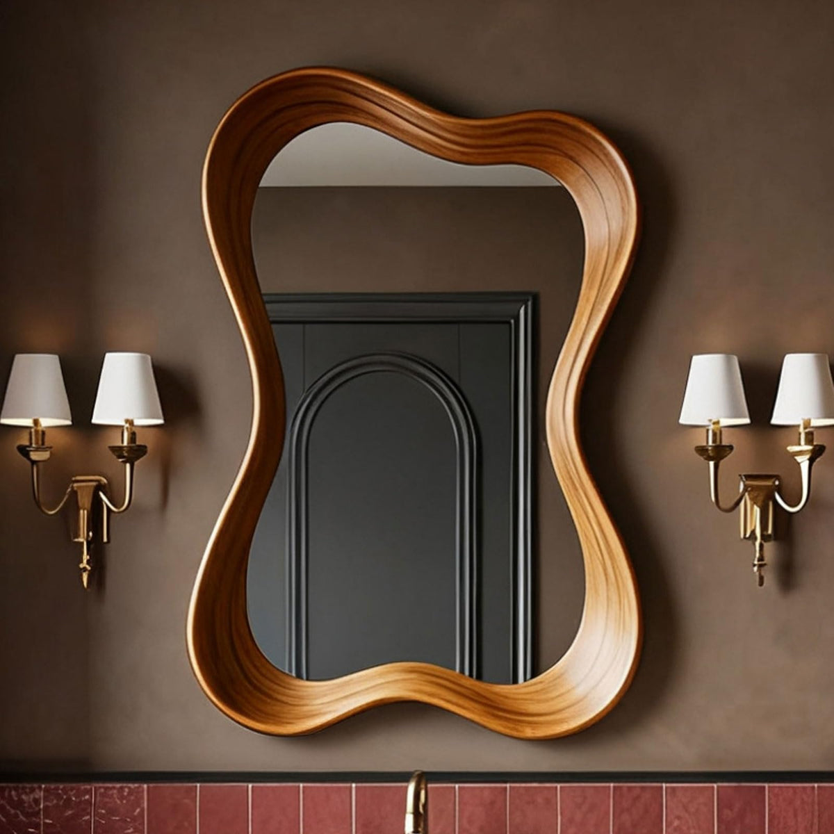 Modern Irregular Wavy Wall Mirror