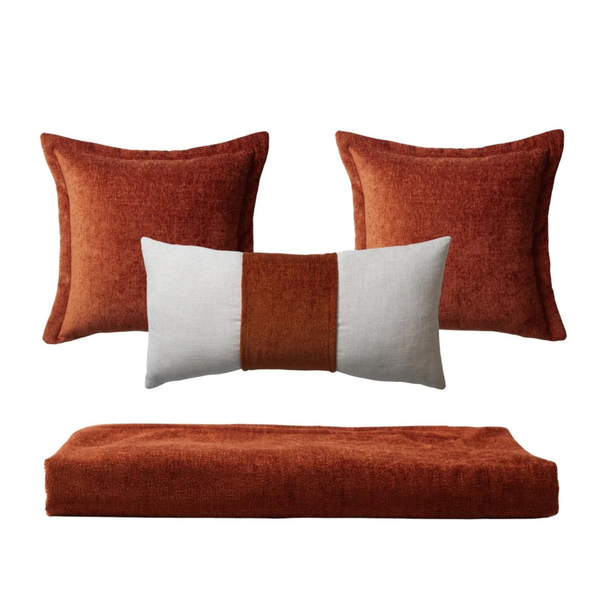 Jacquard Pillow Covers & Bed Runner Set