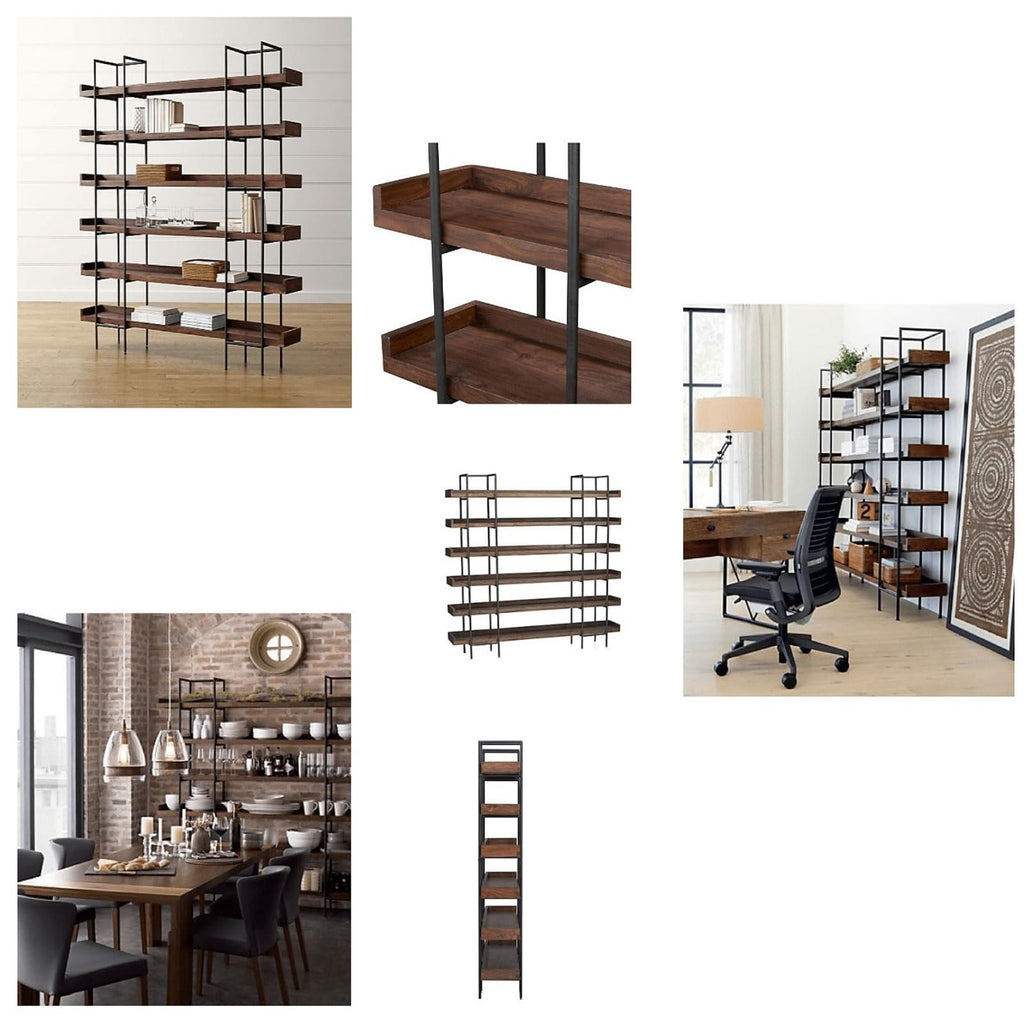 Retro Metal Multi-Tier Display Bookshelf