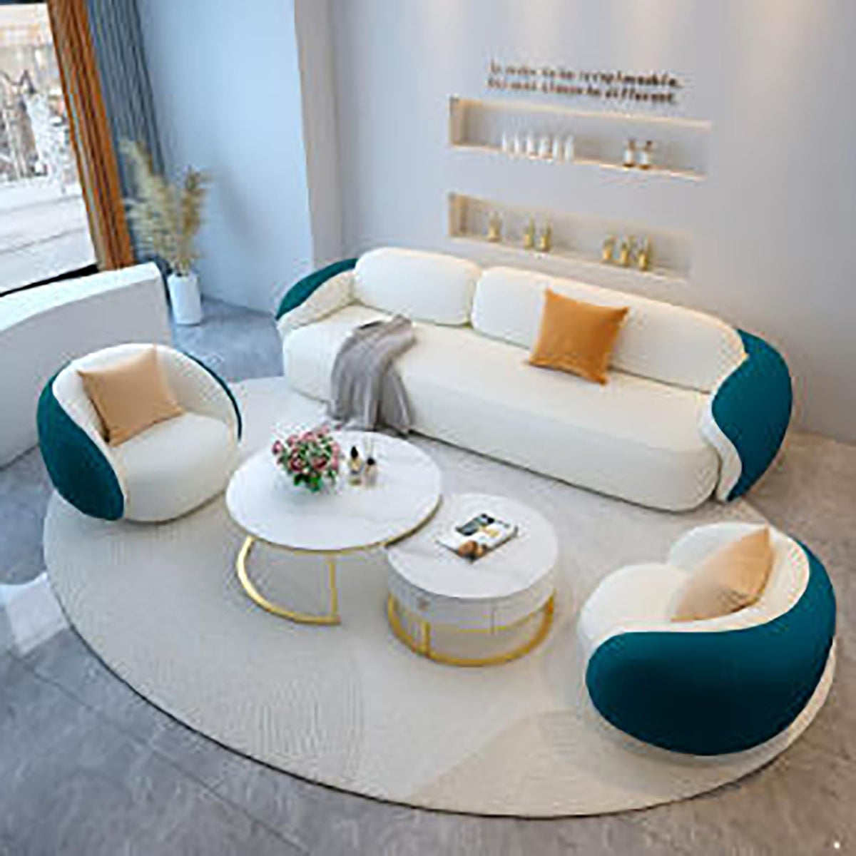 Leather Reclining Sofa & Loveseat Set