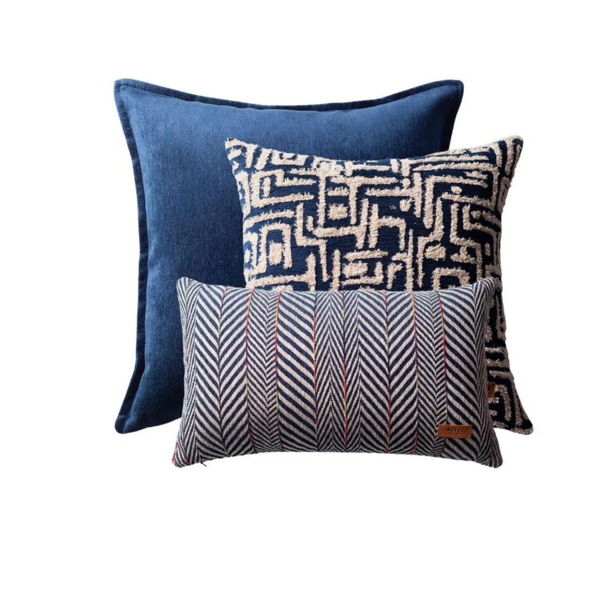 Woven Jacquard Throw Pillow Covers – Set of 3