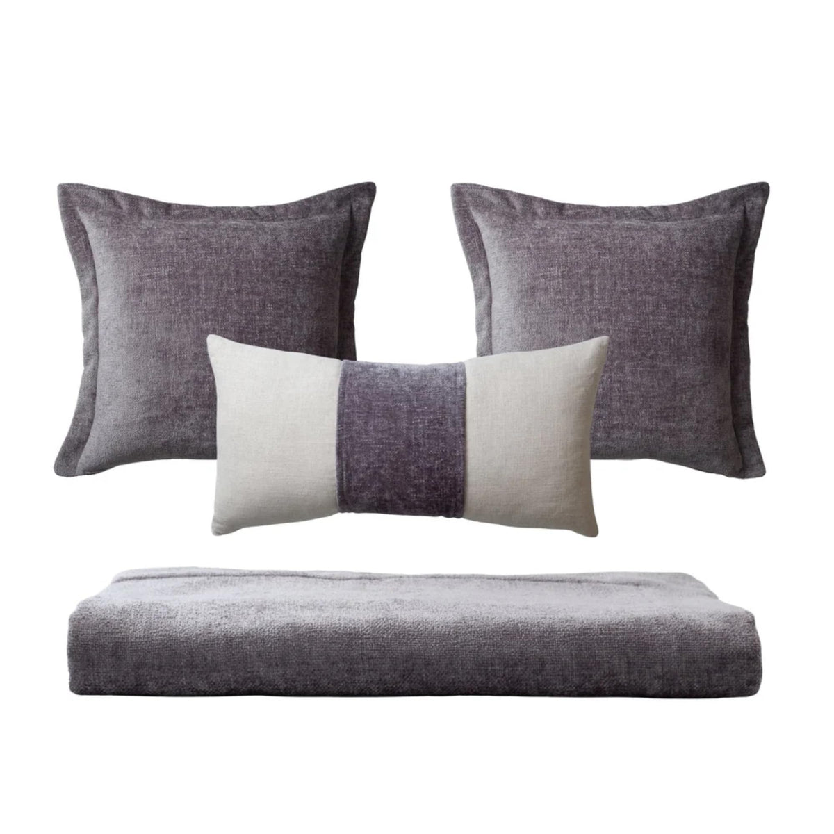 Jacquard Pillow Covers & Bed Runner Set
