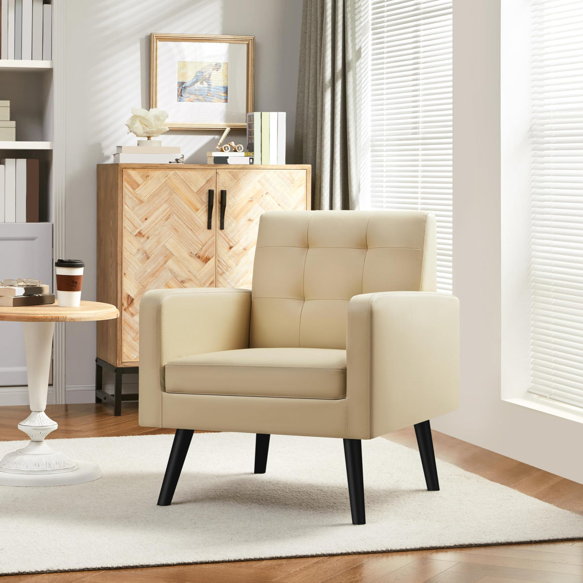 Mid-Century Tufted Accent Chair