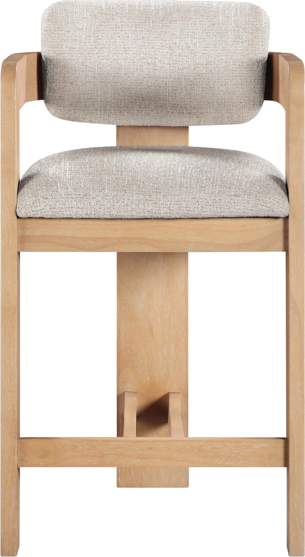 Meridian Furniture Sacha Velvet/Rubberwood Counter Stool