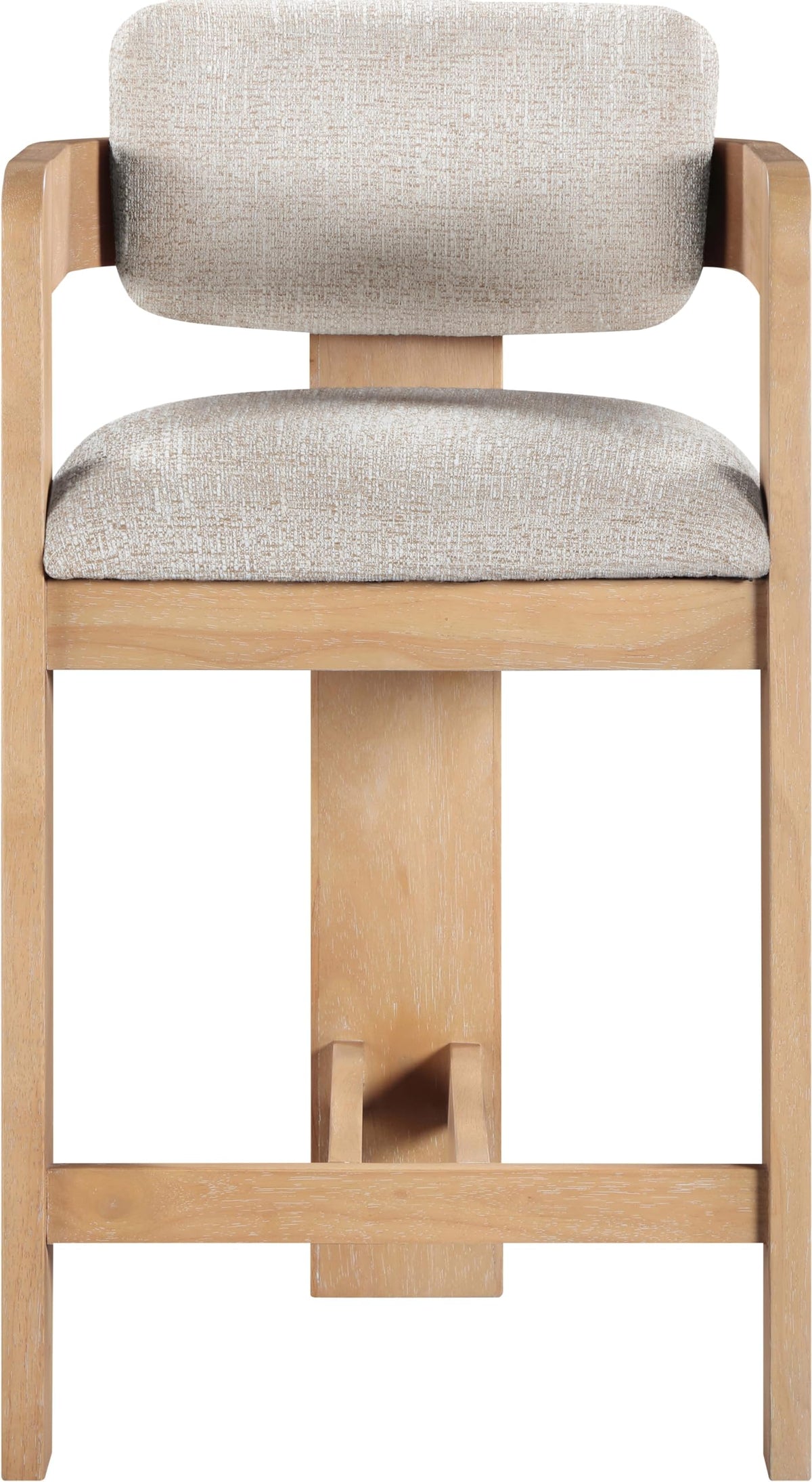 Meridian Furniture Sacha Velvet/Rubberwood Counter Stool