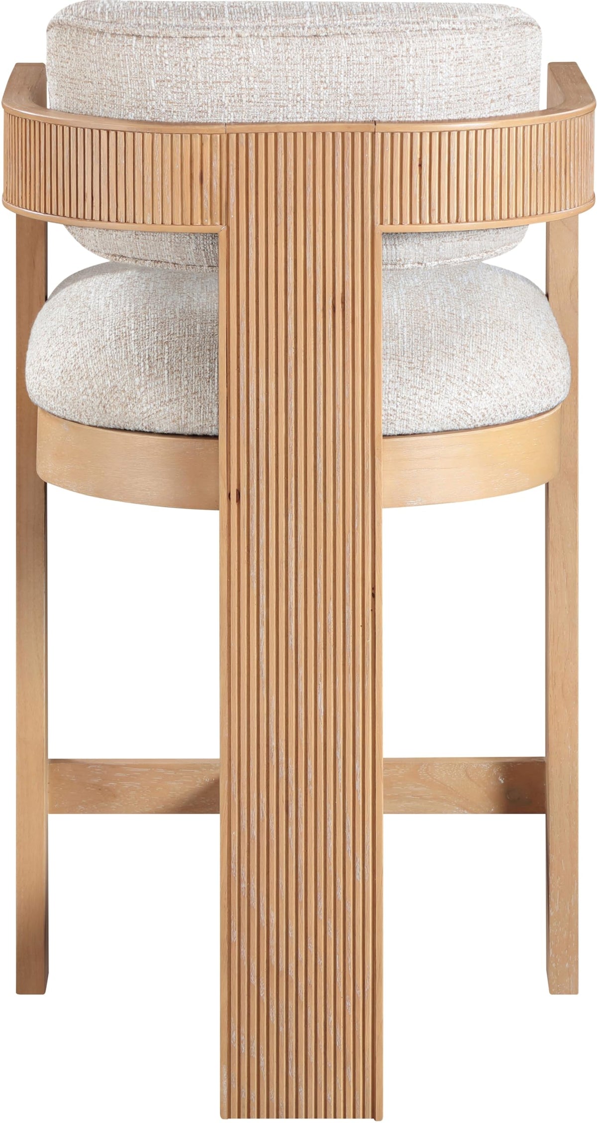 Meridian Furniture Sacha Velvet/Rubberwood Counter Stool